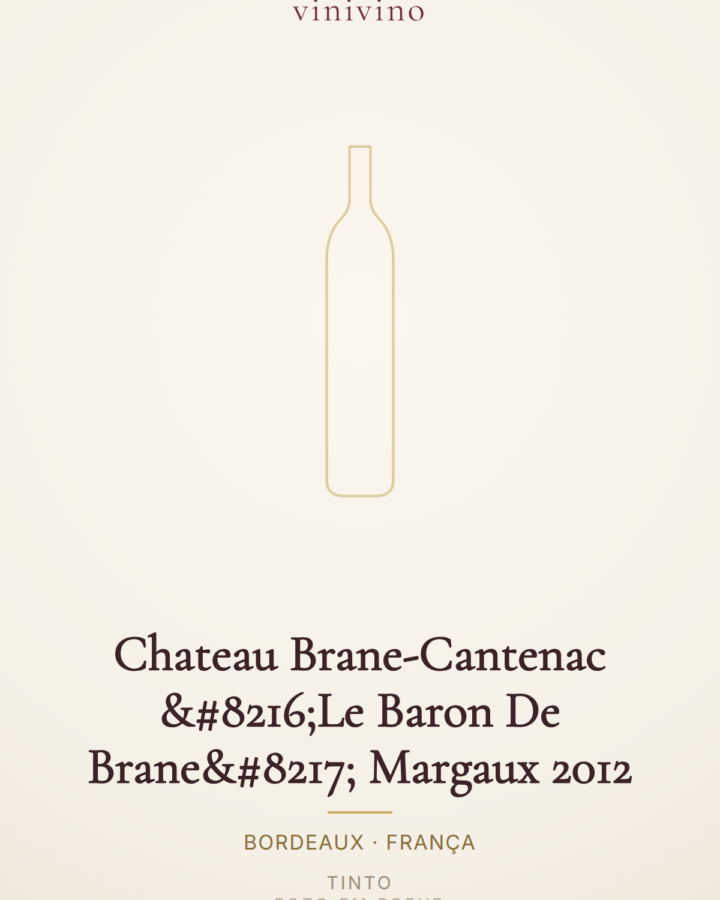 Chateau Brane-Cantenac ‘Le Baron De Brane’ Margaux 2012