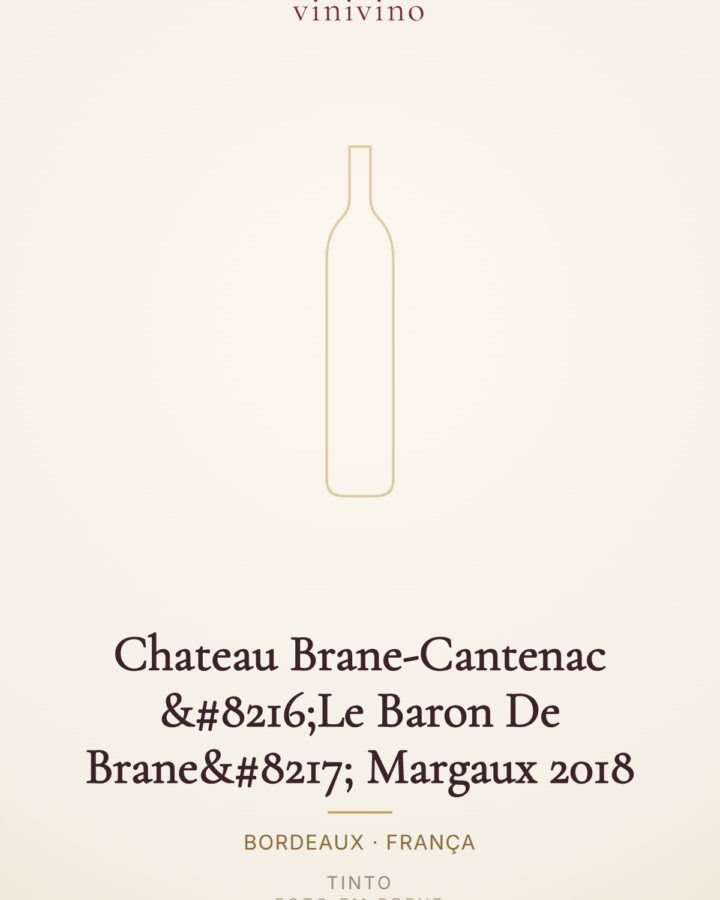 Chateau Brane-Cantenac ‘Le Baron De Brane’ Margaux 2018