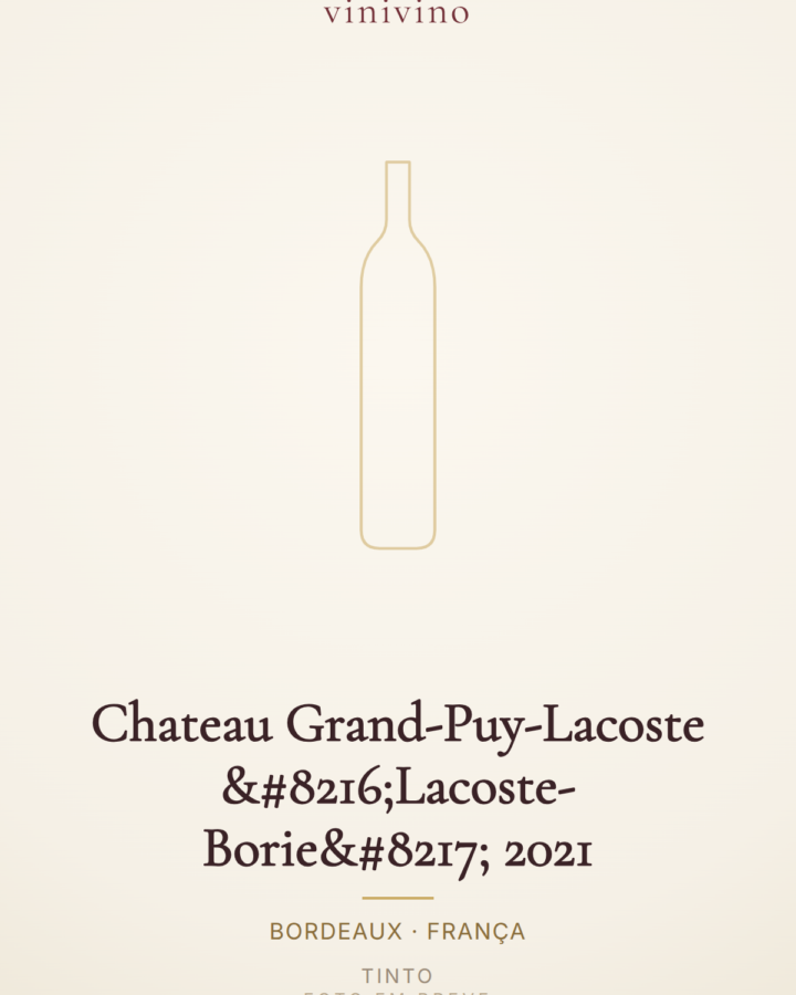 Chateau Grand-Puy-Lacoste ‘Lacoste-Borie’ 2021